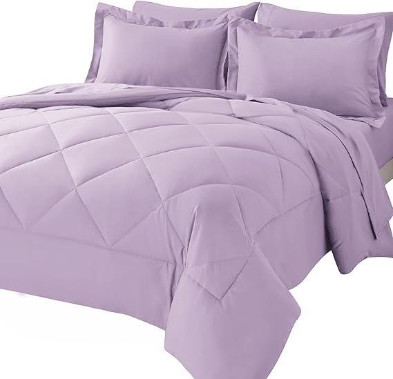 Queen Bed in a Bag 7 Pieces Comforter Set with Comforter and Sheets All Season Bedding Sets