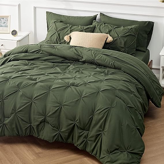 Full Size Comforter Sets - Bedding Sets Full 7 Pieces, Bed in a Bag Navy Blue Bed Sets