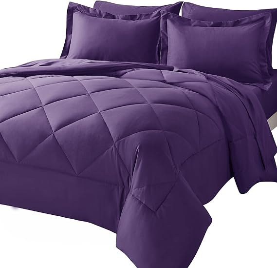 Queen Bed in a Bag 7 Pieces Comforter Set with Comforter and Sheets All Season Bedding Sets