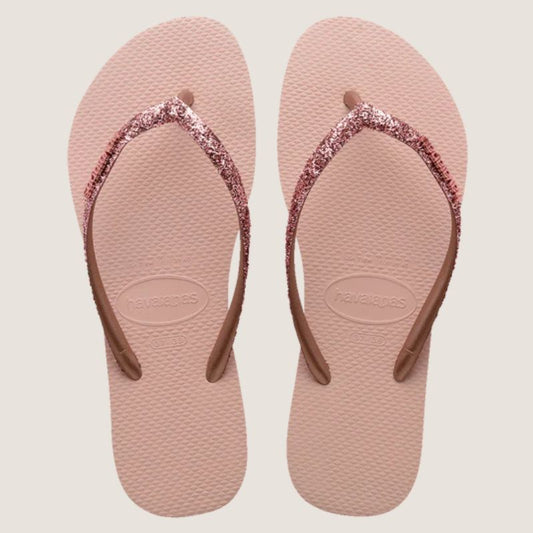 Havaianas Slim Metal Logo Glitter II Thong