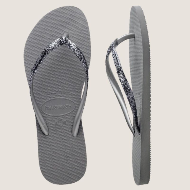 Havaianas Slim Metal Logo Glitter II Thong