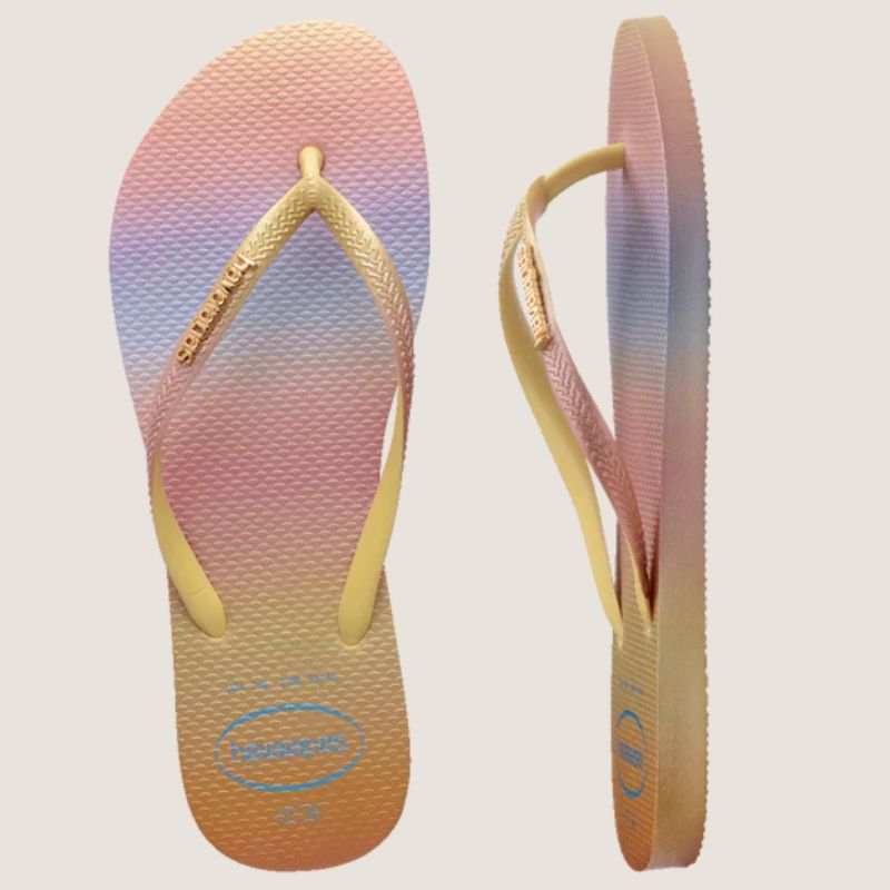 Havaianas Slim Metal Logo Gradient Thong