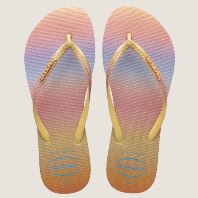 Havaianas Slim Metal Logo Gradient Thong