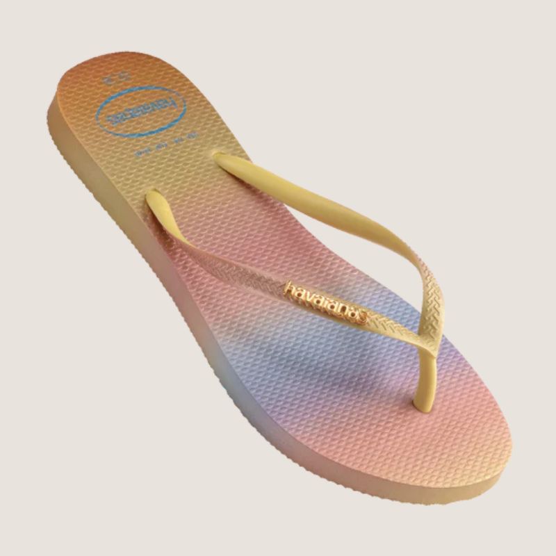 Havaianas Slim Metal Logo Gradient Thong