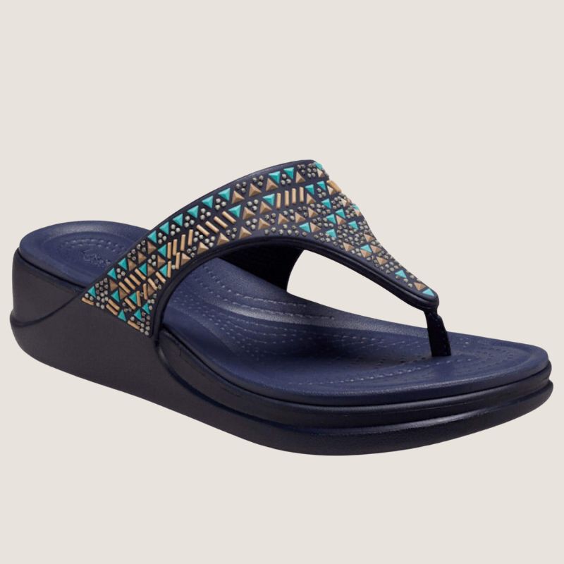 Crocs Boca Medallion Wedge Flip