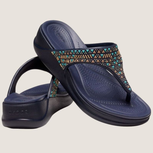 Crocs Boca Medallion Wedge Flip