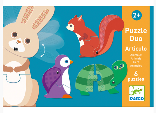 Djeco Duo Animal Puzzle 12 Piece
