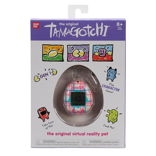 Original Tamagotchi (Gen 1) Plaid Portable Electronic Game (42874)