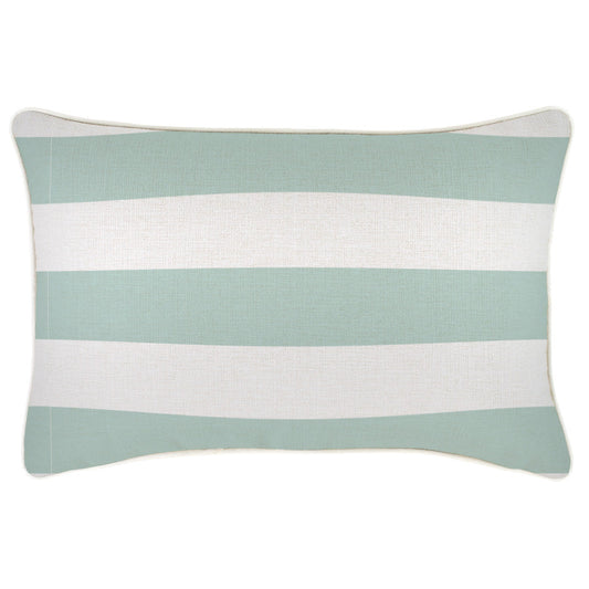 Cushion Cover-With Piping-Deck-Stripe-Mint-35cm x 50cm