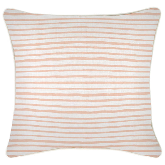 Cushion Cover-With Piping-Paint Stripes Blush-60cm x 60cm