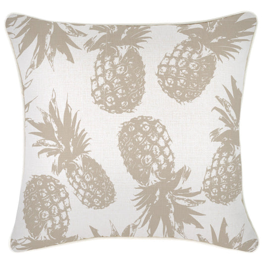 Cushion Cover-With Piping-Pineapples Beige-45cm x 45cm