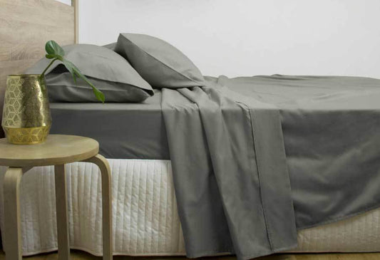 Ardor King Size 3000TC Cotton Rich Sheet Set (Charcoal Color)