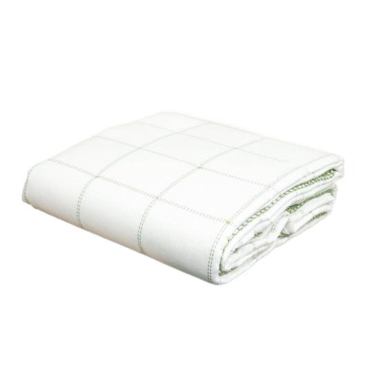 Quilted Squares Bedspread - Green