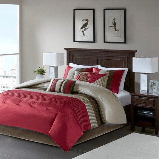 Amherst Comforter  Queen Red
