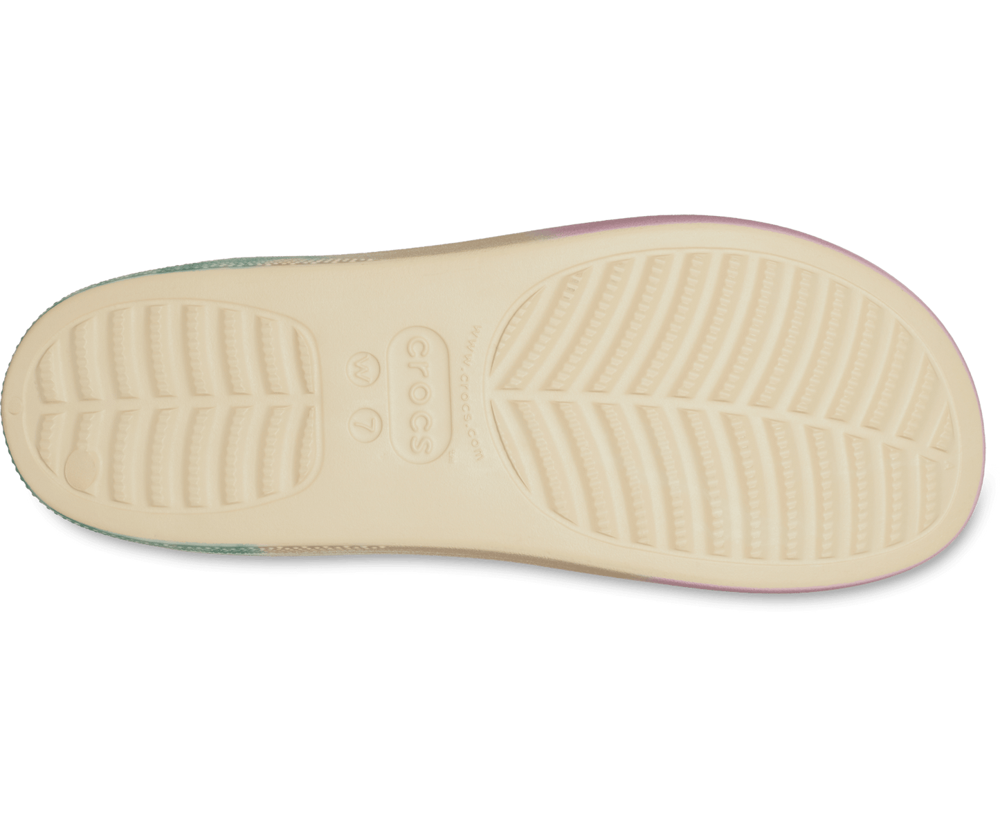 Crocs Unisex Classic Platform Ombre Slide - Vanilla