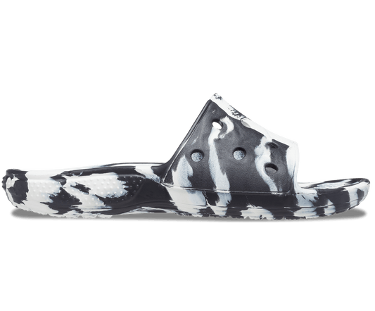 Crocs Unisex Classic Marbled Slide - Black