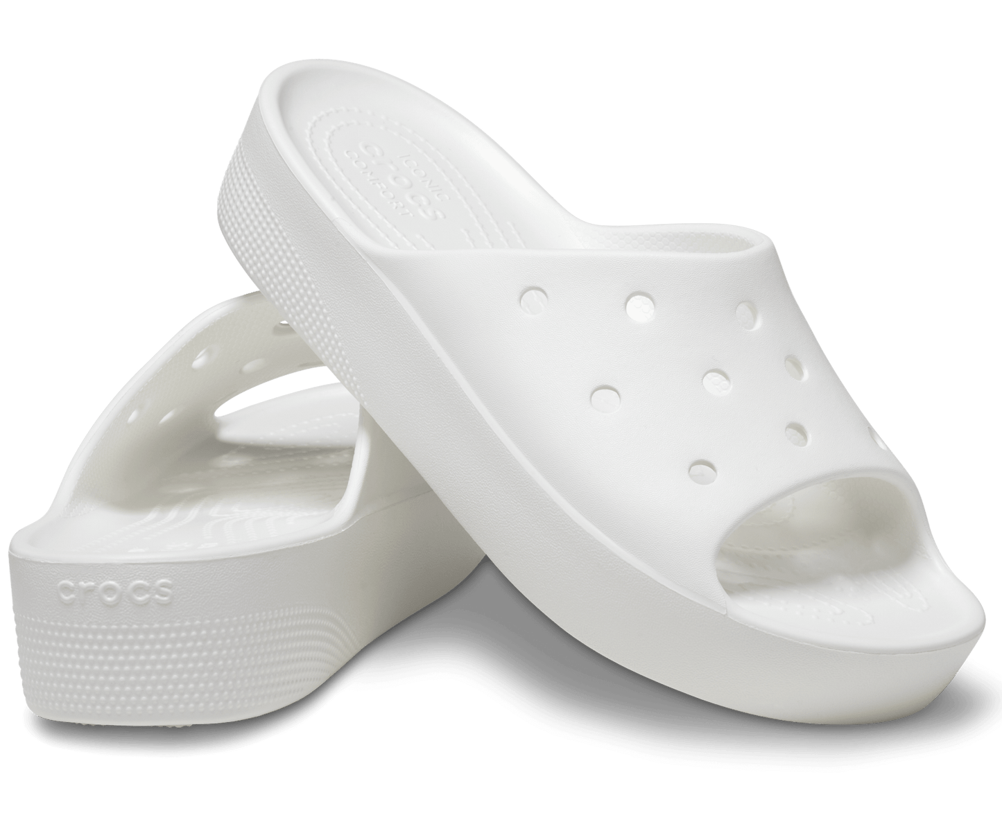 Crocs Unisex Classic Platform Slide - White