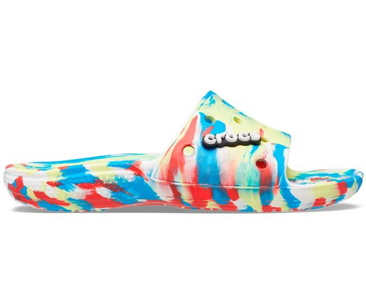 Crocs Unisex Classic Marbled Slide - Sulphur