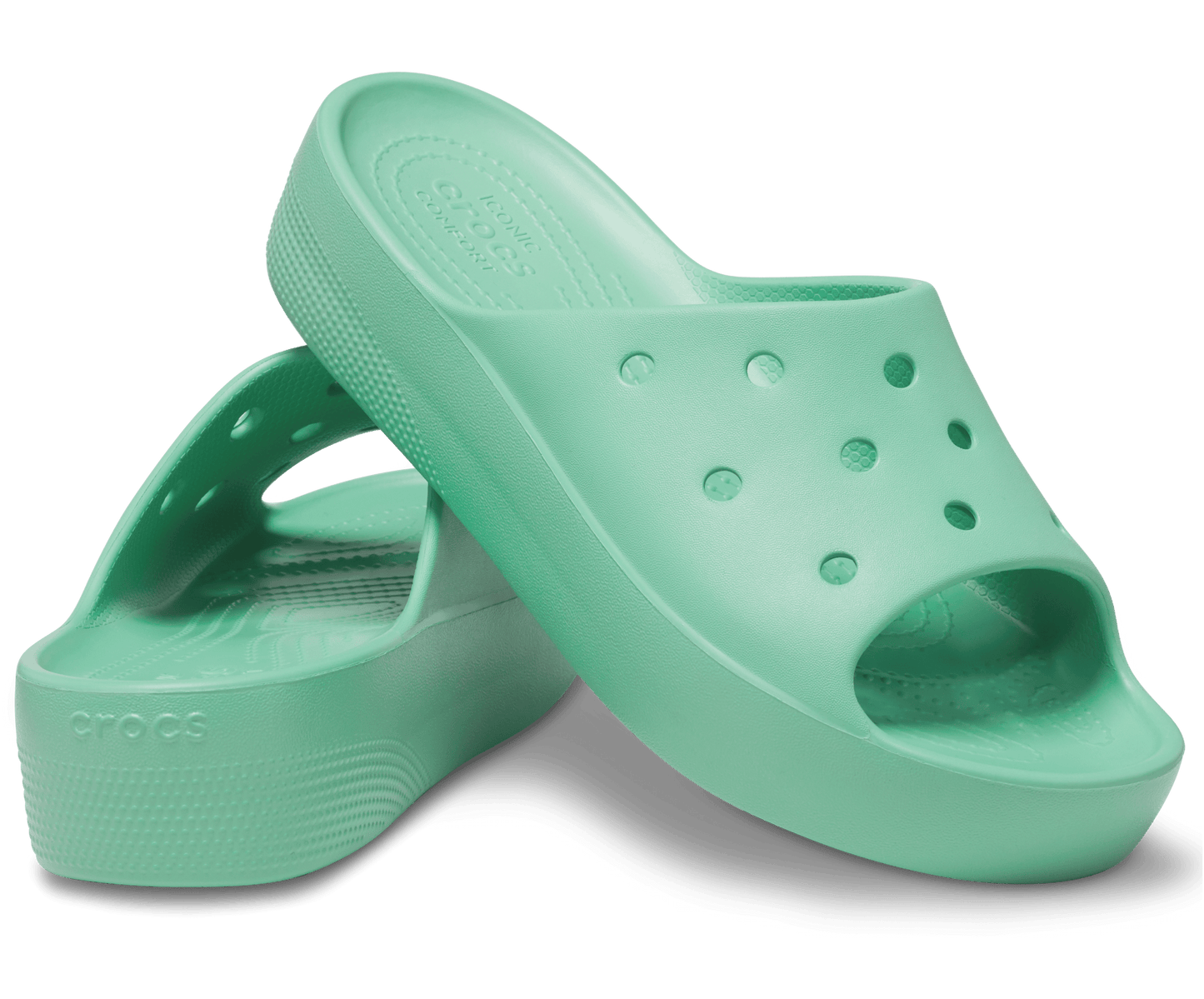 Crocs Unisex Classic Platform Slide - Jade Stone