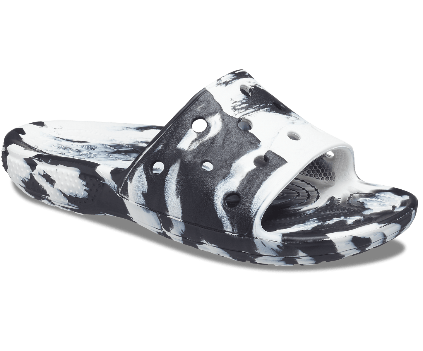 Crocs Unisex Classic Marbled Slide - Black