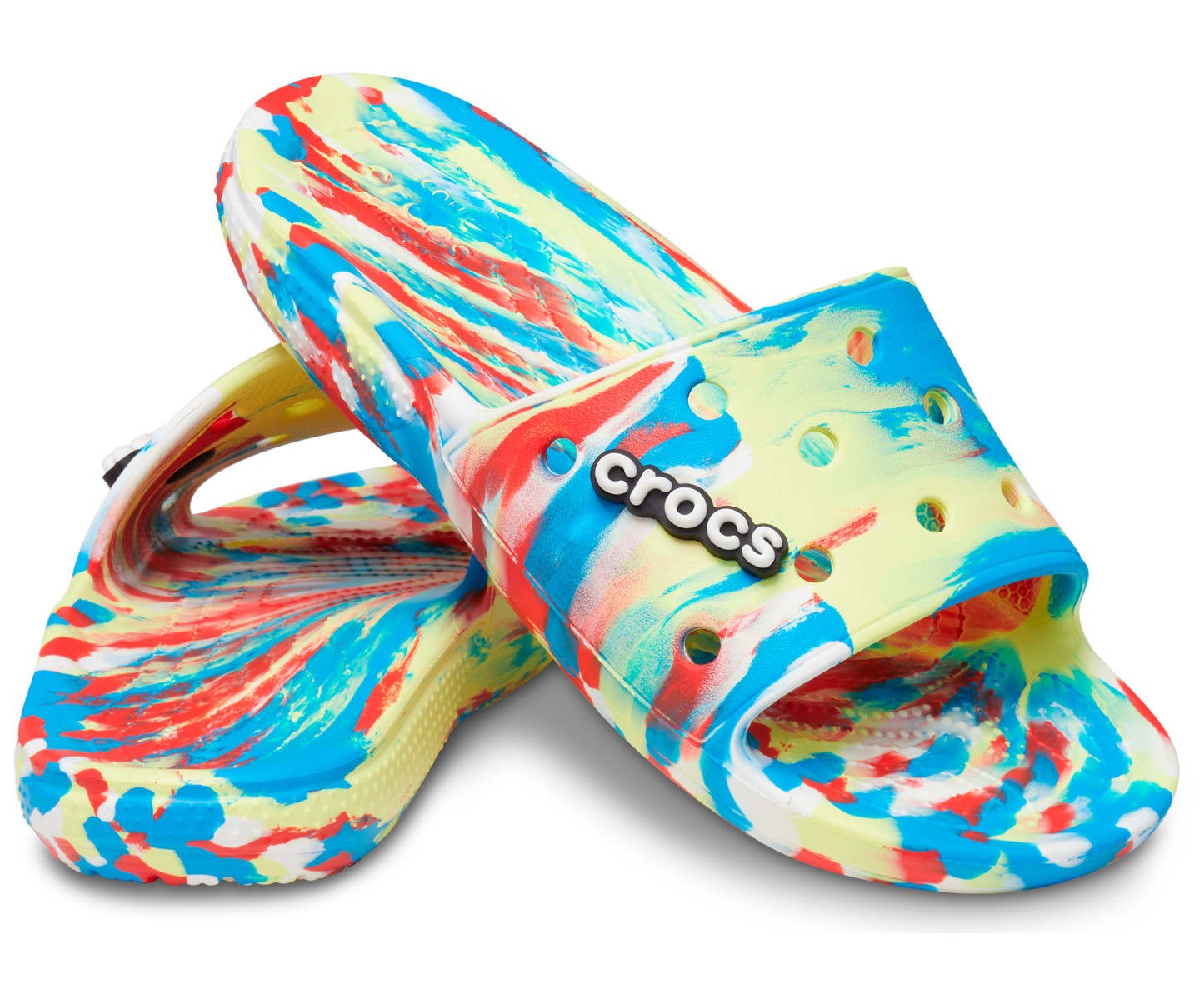 Crocs Unisex Classic Marbled Slide - Sulphur