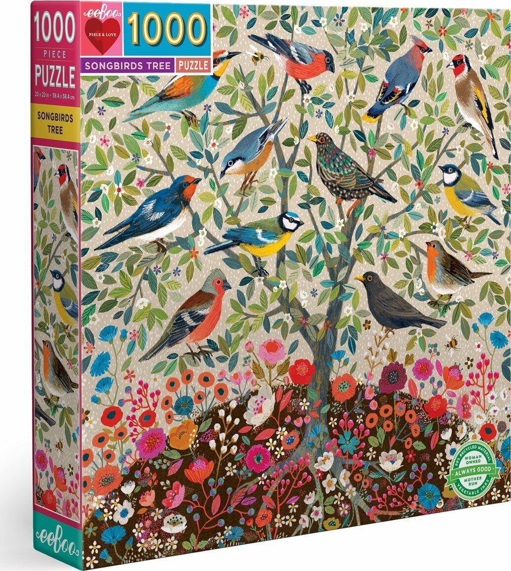 Songbirds Tree 1,000 Piece Square Puzzle