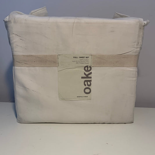 Oake Ethicot 4 Pc. Sheet Set, Full White
