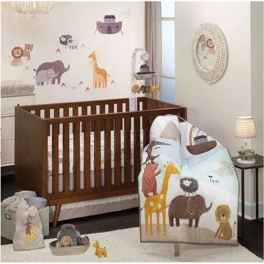 Lambs & Ivy Baby Noah 3-Piece Bedding Set, Animals/Ark