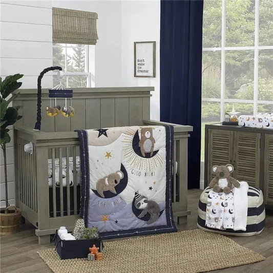 Nojo - 4Pk Goodnight Sleep Tight Crib Bedding Set