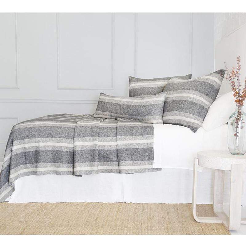 Pom Pom at Home Aspen Blanket - Grey/Ivory Bedding and Bath