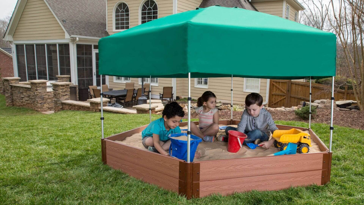 Sandbox Covers Sandboxes Frame It All Hexagon Telescoping Canopy Cover